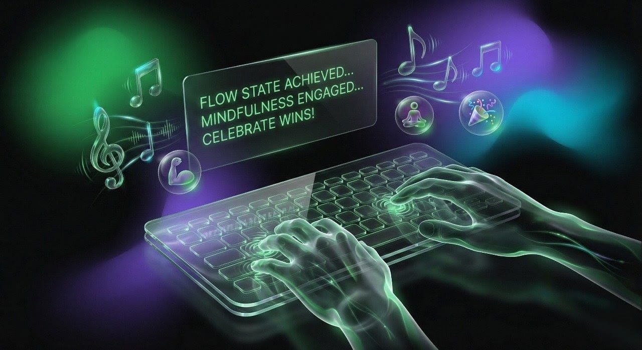 User typing their vibe